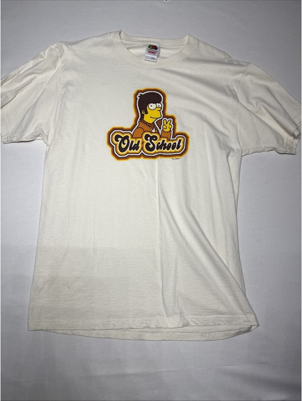 Vintage 2003 Simpsons Old School Homer Y2K Fruit of the Loom T-Shirt Mens L